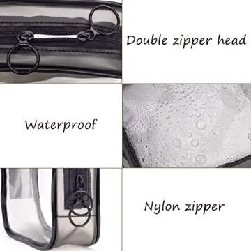 LYroo Small Clear Makeup Bag - Compact & Stylish Organizer