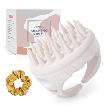 AIMIKE Soft Silicone Scalp Massager Brush - Eco-Friendly Head Scrubber for All Hair Types