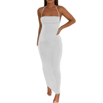 JUMISEE Women Sexy Backless Maxi Dress for Parties
