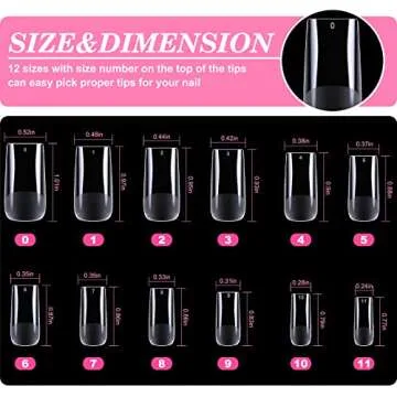 HIOTIOL Soft Gel Nail Tips Kit - 552Pcs for DIY Nail Art