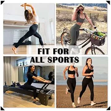 FULLSOFT 3 Pack Leggings for Women Non See Through-Workout High Waisted Tummy Comtrol Black Lightweight Yoga Pants for Gym Hiking Running Dance(Black,Brown,Navy Blue,Small-Medium)
