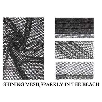 Women Sexy Bikini Cover Up Casual Scoop Neck Sleeveless See Through Crochet Mesh Swimwear Summer Beachwear Dress Split