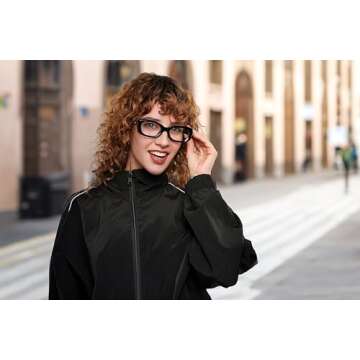 FEISEDY Retro Oval Blue Light Blocking Glasses for Women Nerd Fake Glasses Y2k Small Eyewear Frame B...