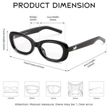 FEISEDY Retro Oval Blue Light Blocking Glasses for Women Nerd Fake Glasses Y2k Small Eyewear Frame B0229