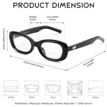 FEISEDY Retro Oval Blue Light Blocking Glasses for Women Nerd Fake Glasses Y2k Small Eyewear Frame B0229