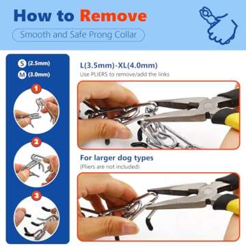 Supet Adjustable Dog Prong Collar for Better Training Control