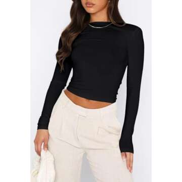 Stylish ForeFair Backless Long Sleeve Top for Women