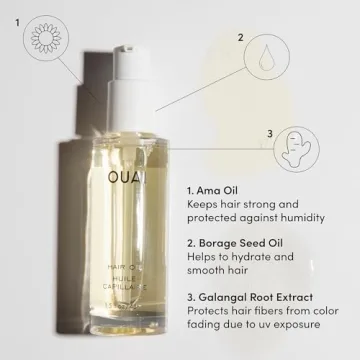 OUAI Hair Oil - Travel Size Heat Protectant for Frizz Control