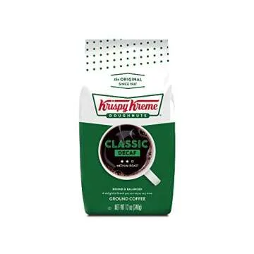 Krispy Kreme Classic Decaf Ground Coffee 12oz Bag