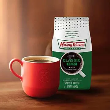 Krispy Kreme Classic Decaf Ground Coffee 12oz Bag