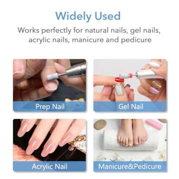 GazePlus 100 Pcs Zebra Sanding Bands for Nail Drills