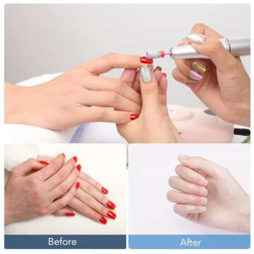 GazePlus 100 Pcs Zebra Sanding Bands for Nail Drills