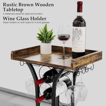Stylish X-cosrack Wine Rack 14 Bottles with Glass Holder