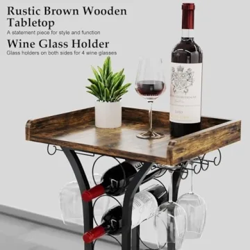 Stylish X-cosrack Wine Rack 14 Bottles with Glass Holder
