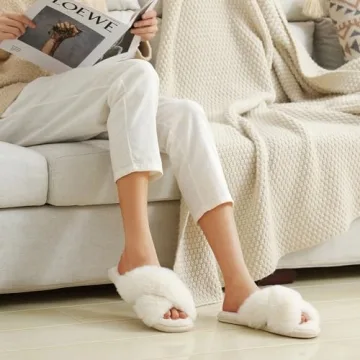 Shop Cozyfurry Cross Band Slippers for Ultimate Comfort