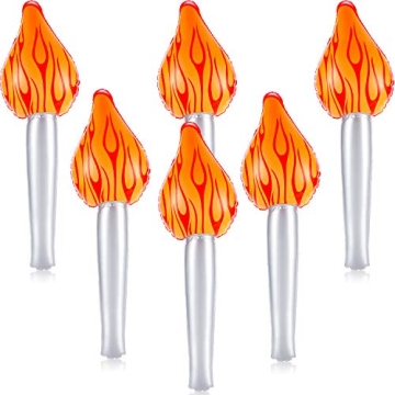 6 Pieces Inflatable Torch Fun Props for Events and Parties