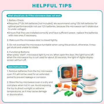 CUTE STONE Microwave Toys Kitchen Play Set, Kids Pretend Play Electronic Oven with Play Food, Kids Cookware Pot and Pan Toy Set, Cooking Utensils,Great Learning Kitchen Toys for Girls Boys