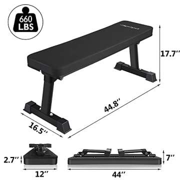 BangTong&Li Flat Weight Bench Utility Workout Exercise Training Equipment for Fitness