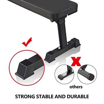 BangTong&Li Flat Weight Bench Utility Workout Exercise Training Equipment for Fitness