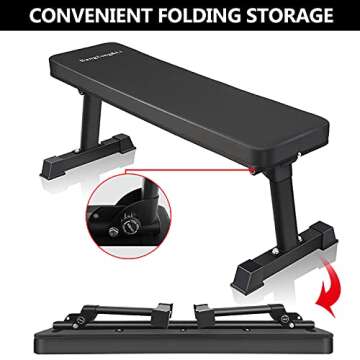 BangTong&Li Flat Weight Bench Utility Workout Exercise Training Equipment for Fitness