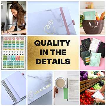 Life & Apples Meal Planner with Grocery List - Weekly Menu Plan and Prep, Healthy Diet and Weight Lo...