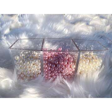 JC MAN Art Faux Pearls 2200-Pcs Loose Beads no Hole (8mm,Ivory) for Makeup Brush Holder Vase Fillers, Table Scatter, Wedding, Birthday Party Home Decoration