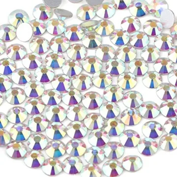 Beadsland 144pcs Flat Back Crystal Rhinestones - Sparkling Gems for DIY Art Projects