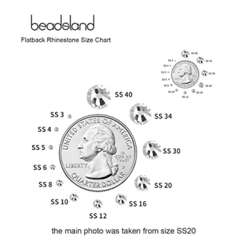 Beadsland 144pcs Crystal Rhinestones for Crafting