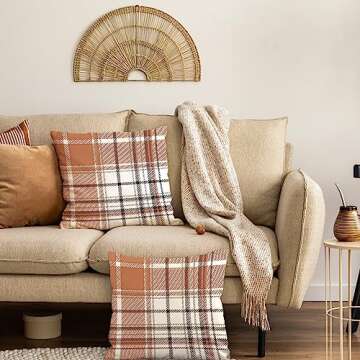 AOFANGGO Set of 2 Fall Pillow Covers - Seasonal Home Décor 20x20 Inch