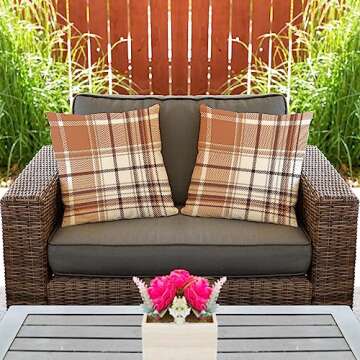 AOFANGGO Fall Decorative Throw Pillow Covers Set of 2