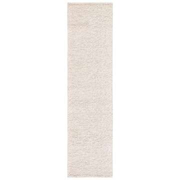 SAFAVIEH Natura Collection Runner Rug - 2'3" x 7', Beige & Ivory, Handmade Wool, Ideal for High Traffic Areas in Living Room, Bedroom (NAT425B)