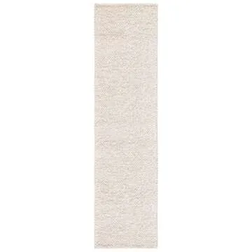 SAFAVIEH Natura Collection Runner Rug - 2'3" x 7', Beige & Ivory, Handmade Wool, Ideal for High Traffic Areas in Living Room, Bedroom (NAT425B)