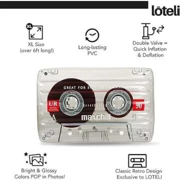 Clear Cassette Lounger Pool Floats Raft for Adults by LOTELI - Thicker and Stronger - Large Clear Inflatable Pool Floats for Parties - River Lake Beach Raft - Durable & Easy to Inflate