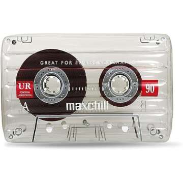 Clear Cassette Lounger Pool Floats Raft for Adults by LOTELI - Thicker and Stronger - Large Clear Inflatable Pool Floats for Parties - River Lake Beach Raft - Durable & Easy to Inflate