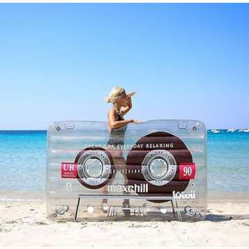 Clear Cassette Lounger Pool Floats Raft for Adults by LOTELI - Thicker and Stronger - Large Clear Inflatable Pool Floats for Parties - River Lake Beach Raft - Durable & Easy to Inflate