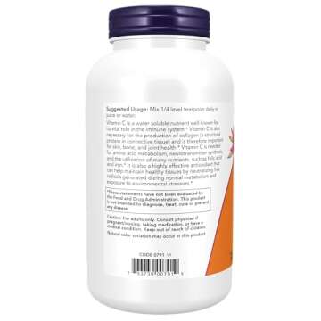 NOW Foods Supplements, Vitamin C Crystals (Ascorbic Acid) Powder , Antioxidant Protection*, 1-Pound