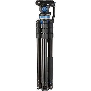 Benro A3883 Reverse-Folding Aluminum Travel Tripod with S6Pro Fluid Video Head (A3883TS6PRO)