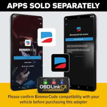 OBDLink CX Bimmercode Bluetooth 5.1 OBD2 Adapter for BMW/Mini, Works with iPhone/iOS & Android, Car Coding, OBD II Diagnostic Scanner
