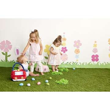 Mud Pie Girls Bunny Gingham Dress, Pink, 4T