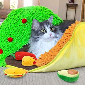 Avocado Taco Chili Nacho Catnip Toys Pack of 4 for Cats