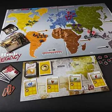 Hasbro Gaming Risk Legacy Strategy Tabletop Game, Immersive Narrative Game, Miniature Board Game for Ages 13 and Up, for 3-5 Players
