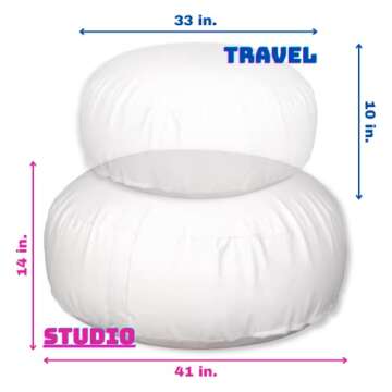 41in Diameter Posing Bean Bag for Newborn Photography (Unfilled)