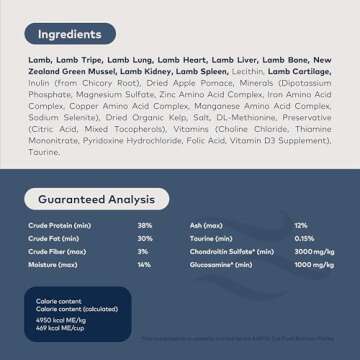 ZIWI Peak Air-Dried Cat Food – Lamb - All Natural, High Protein, Grain Free, Limited Ingredient w/ Superfoods (14oz)