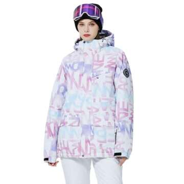 RIUIYELE Women's Ski Jackets and Pants Set Waterproof Insulated Snowsuit Winter Warm Skisuit Fashion...