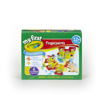 Crayola Washable Finger Paints (6 Pack), Toddler Arts & Crafts Supplies, Gifts for Kids, Ages 1, 2, ...