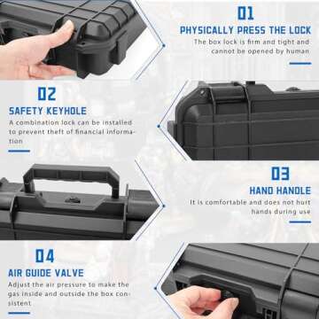 TORIBIO Miniature Storage Figure Case, Miniature Sturdy Hard Case 48 Slot Figurine Minature Carrying Case, Compatible with Warhammer 40k, Dungeons & Dragons and More