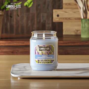 Candle-lite Fresh Lavender Scented Candle with 110-Hour Burn Time