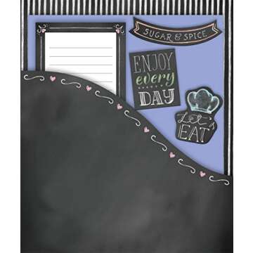 Deluxe Recipe Binder - Favorite Recipes (Chalkboard) - Write In Your Own Recipes