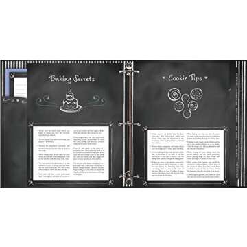 Deluxe Recipe Binder - Favorite Recipes (Chalkboard) - Write In Your Own Recipes