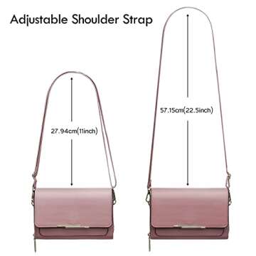 Roulens Small Crossbody Bag for Women,Cell Phone Purse Women's Shoulder Handbags Wallet Purse with Credit Card Slots
